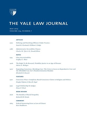 cover image of Yale Law Journal
